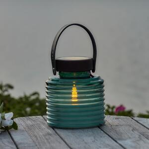 Sirius LED-sončna svetilka Aston Jar, višina 16 cm, zelena/rjava, IP44, Zelena, Steklo