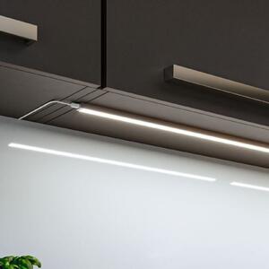 Paulmann podsvetilna lampa Inline 2-delni startni komplet krom 55 cm 830, zatemnjen, Kovinska, Kuhinja, Aluminij