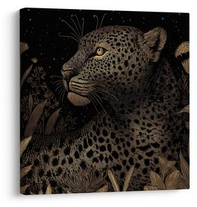 Slika skrivnosten pogled leoparda