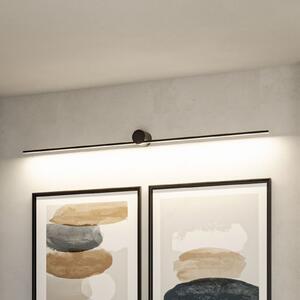 Paulmann LED stenska svetilka Sava, črna, 230 cm, IP44, Črna, Kopalnica, Kovina, Sodobni