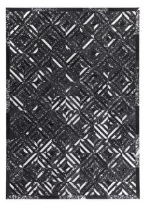 RAVNO TKANA PREPROGA Spark 410 Schwarz / Silber 80/150 cm črna, srebrne barve