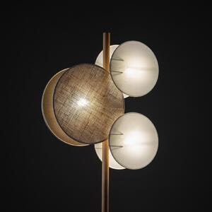 TK Lighting Talna svetilka Pulse, senčila iz jute, naravna rjava/bela, 3-plamen, Rjava / rjasta, Dnevna soba / jedilnica, Tkanine / tekstil