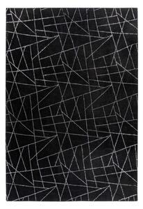 RAVNO TKANA PREPROGA Bijou 125 Schwarz / Silber 120/170 cm črna, srebrne barve
