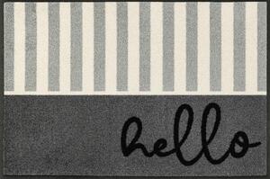 PREDPRAŽNIK Hello Stripes 50/75 cm potiskano siva