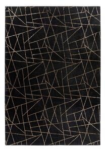 RAVNO TKANA PREPROGA Bijou 125 Schwarz / Gold 120/170 cm črna, zlate barve