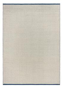Modra/bež ročno tkana volnena preproga 140x200 cm Lenu – noo.ma