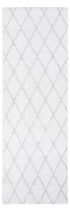 PREPROGA Vivica 225 Weiß / Graublau 80/250 cm taftano siva, bela