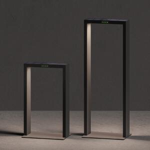 KLEWE LED solarna svetilka AXIS MAXI, antracit, 65 cm, aluminij, IP65, Črna, Aluminij, Sodobni
