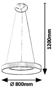 Rabalux - LED Lestenec na vrvici CARMELLA LED/80W/230V