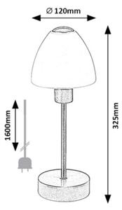 Rabalux 2295 - Zatemnitvena namizna svetilka LYDIA 1xE14/40W/230V mat krom