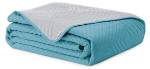 Modro/svetlo sivo prešito pregrinjalo iz mikrovlaken 220x240 cm Softa – Restilo