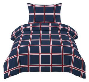 Temno modra enojna bombažna posteljnina 140x200 cm Frank – Cotton House