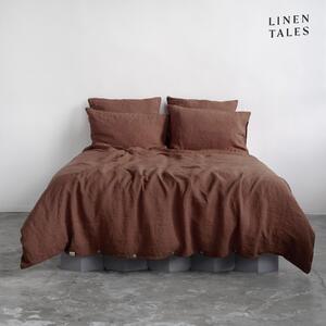 Temno rjava enojna lanena posteljnina 140x200 cm Chocolate – Linen Tales
