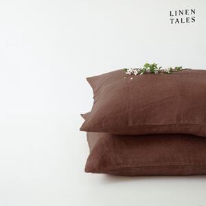 Lanena prevleka za vzglavnik 50x70 cm Chocolate – Linen Tales