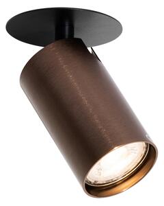 Moderna vgradna stropna svetilka temno bronasta GU10 50 mm - Chels