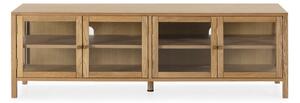 TV omarica v hrastovem dekorju v naravni barvi 160x50x40 cm Ceci – MOME