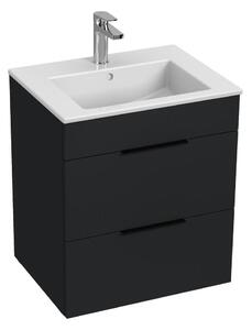 JIKA H4536121763521 - Kopalniška omarica s umivalnikom CUBE 60,7x55 cm črna