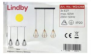 Lindby - Lestenec na vrvici ELDA 3xE27/60W/230V