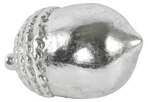 Dekorativna figurica SILVER ACORN 10 cm, srebrna