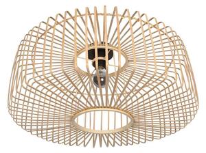 Steinhauer Stropna svetilka Bloeba, Ø 60 cm, les, naravna barva, E27, zatemnjen, Les, Dnevna soba / jedilnica, Bambus, Skandinavski