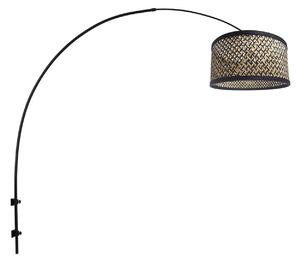 Steinhauer Stenska svetilka Sparkled Light, črna/pletenina v črno-lesnem vzorcu, Črna, Dnevna soba / jedilnica, Kovina