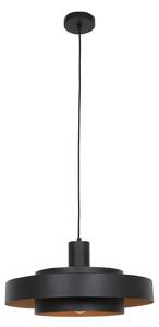 Steinhauer Obesna svetilka Flinter, črna, kovina, Ø 50 cm, E27, zatemnjen, Črna, Dnevna soba / jedilnica, Kovina, Sodobni