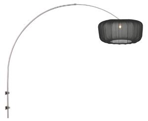 Steinhauer Stenska svetilka Sparkled Light 4403ST, jeklo/črni najlon, E27, Kovinska, Dnevna soba / jedilnica, Kovina, Sodobni