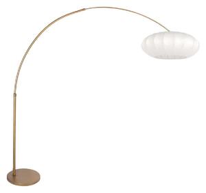 Steinhauer Stojna svetilka Sparkled Light bronasta/bela, 240 cm, svila, zatemnjen, Bronasta / starinska medenina, Dnevna soba / jedilnica, Kovina, Sodobni