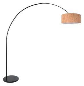 Steinhauer Stojna svetilka Sparkled Light, črna/rjava, 240 cm, pluta, zatemnjen, Rjava / rjasta, Dnevna soba / jedilnica, Razno, Sodobni