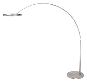 Steinhauer LED-lokna svetilka Ringlux, jeklena barva, kovina, CCT, dimmer, zatemnjen, Kovinska, Dnevna soba / jedilnica, Kovina, Sodobni