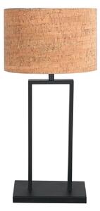 Steinhauer Namizna svetilka Stang 4364ZW, črna/rjava kot pluta, višina 55 cm, Črna, Dnevna soba / jedilnica, Kovina, Sodobni