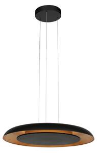 Steinhauer LED viseča svetilka Golden Veil, črna/zlata, z možnostjo zatemnitve, kovinska, zatemnjen, Črna, Dnevna soba / jedilnica, Kovina, Sodobni