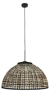 Steinhauer Visoka svetilka Sparkled Light 4477ZW, pletena iz bambusa, Ø 60 cm, zatemnjen, Črna, Dnevna soba / jedilnica, Bambus