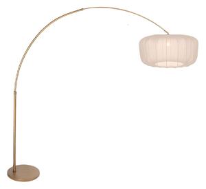 Steinhauer Stoječa svetilka Sparkled Light v obliki loka, bronasta/kremasta najlonska, 240, Bronasta / starinska medenina, Dnevna soba / jedilnica, Kovina, Sodobni