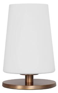 Steinhauer Namizna svetilka Ancilla, bronasta, višina 26 cm, kovina, steklo, E27, Bela, Dnevna soba / jedilnica, Steklo