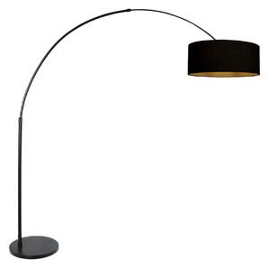 Steinhauer Stojna svetilka Sparkled Light črna/črna-zlata, 240 cm, zatemnjen, Črna, Dnevna soba / jedilnica, Kovina, Sodobni, Namizno senčilo