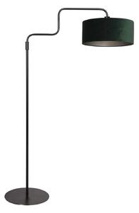 Steinhauer Stojna svetilka Bloeba, črna/zelena, višina 165 cm, velur, Črna, Dnevna soba / jedilnica, Kovina, Sodobni