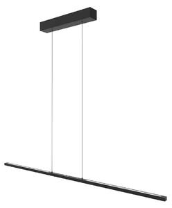 Steinhauer LED viseča svetilka Bande, 150 cm navzgor/navzdol, črna, CCT, dimmer, zatemnjen, Črna, Dnevna soba / jedilnica, Kovina, Sodobni