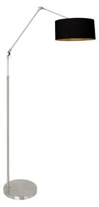 Steinhauer Stojna svetilka Prestige Chic v barvi jekla/črno-zlata, višina 250 cm, zatemnjen, Kovinska, Dnevna soba / jedilnica, Kovina