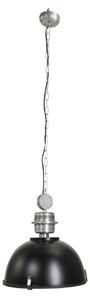Steinhauer Bikkel viseča luč, Ø 42 cm, črna, kovina, steklo, E27, zatemnjen, Črna, Kuhinja, Kovina, Industrijski dizajn