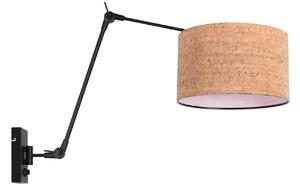 Steinhauer Stenna svetilka Prestige Chic črna/rjava, izstop 90 cm, pluta, zatemnjen, Črna, Dnevna soba / jedilnica, Kovina