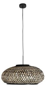 Steinhauer Visoka svetilka Sparkled Light 4476ZW, pletena iz bambusa, Ø 50 cm, zatemnjen, Črna, Dnevna soba / jedilnica, Bambus
