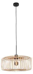 Steinhauer Visoka svetilka Sparkled Light, črna/naravni bambus, Ø 40 cm, zatemnjen, Les, Dnevna soba / jedilnica, Bambus