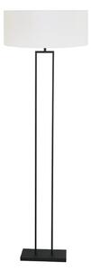 Steinhauer Stojna svetilka Stang, črna/belo platno, višina 160 cm, E27, Črna, Dnevna soba / jedilnica, Kovina, Sodobni