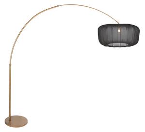 Steinhauer Stoječa svetilka Sparkled Light v obliki loka, bronasta/črni najlon, 240 cm, Bronasta / starinska medenina, Dnevna soba / jedilnica, Kovina, Sodobni