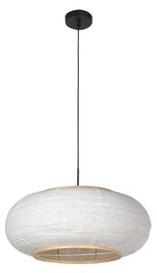 Steinhauer Visoka svetilka Sparkled Light, črna/siva platnina, Ø 60 cm, Črna, Dnevna soba / jedilnica, Tkanine / tekstil