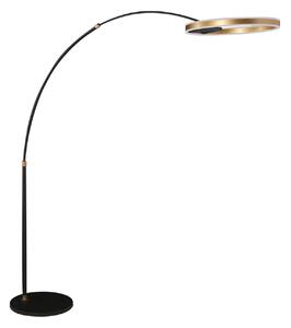 Steinhauer LED-lokna svetilka Ringlux, črna/zlata, kovina, CCT, dimmer, zatemnjen, Črna, Dnevna soba / jedilnica, Kovina, Sodobni
