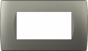 Okvir za modularne vtičnice in stikala TEM Soft (4 moduli, barva titana)