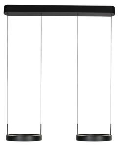 Steinhauer LED viseča svetilka Mykty, črna, dolžina 95 cm, kovina, 4-svetilna., zatemnjen, Črna, Dnevna soba / jedilnica, Kovina, Sodobni