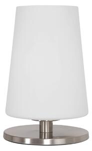 Steinhauer Namizna svetilka Ancilla, jeklo, višina 26 cm, kovina, steklo, E27, Bela, Dnevna soba / jedilnica, Steklo